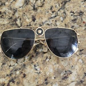 Versace Black and Gold Sunglasses